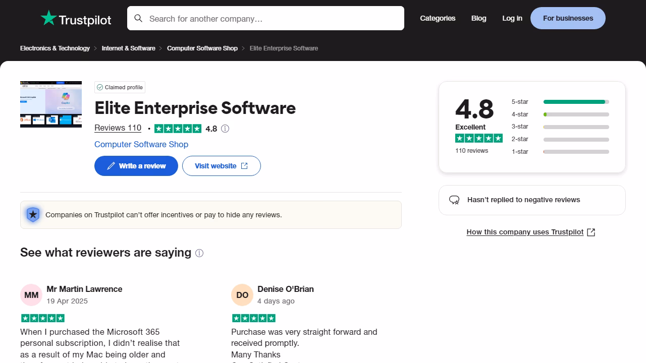 Trustpilot Live Screenshot